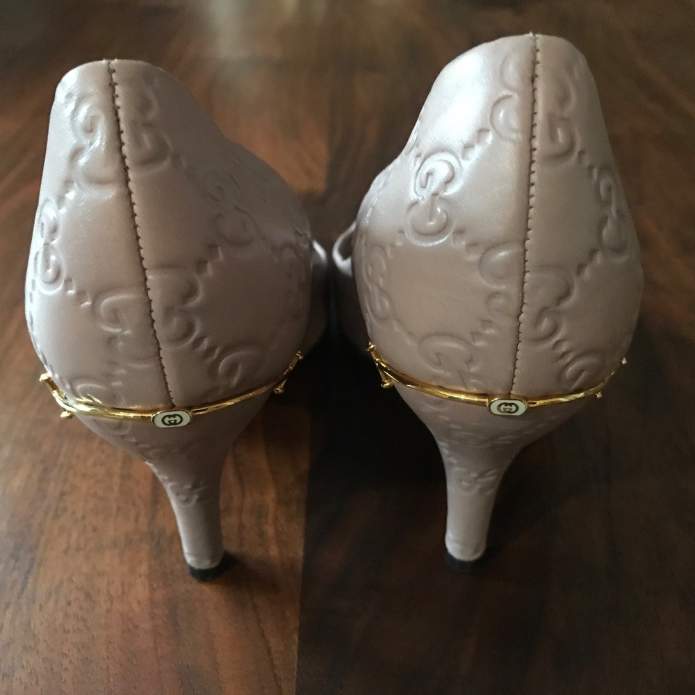 Rare Blush colored GUCCI Guccissima pumps size 6 - Picture 3 of 8
